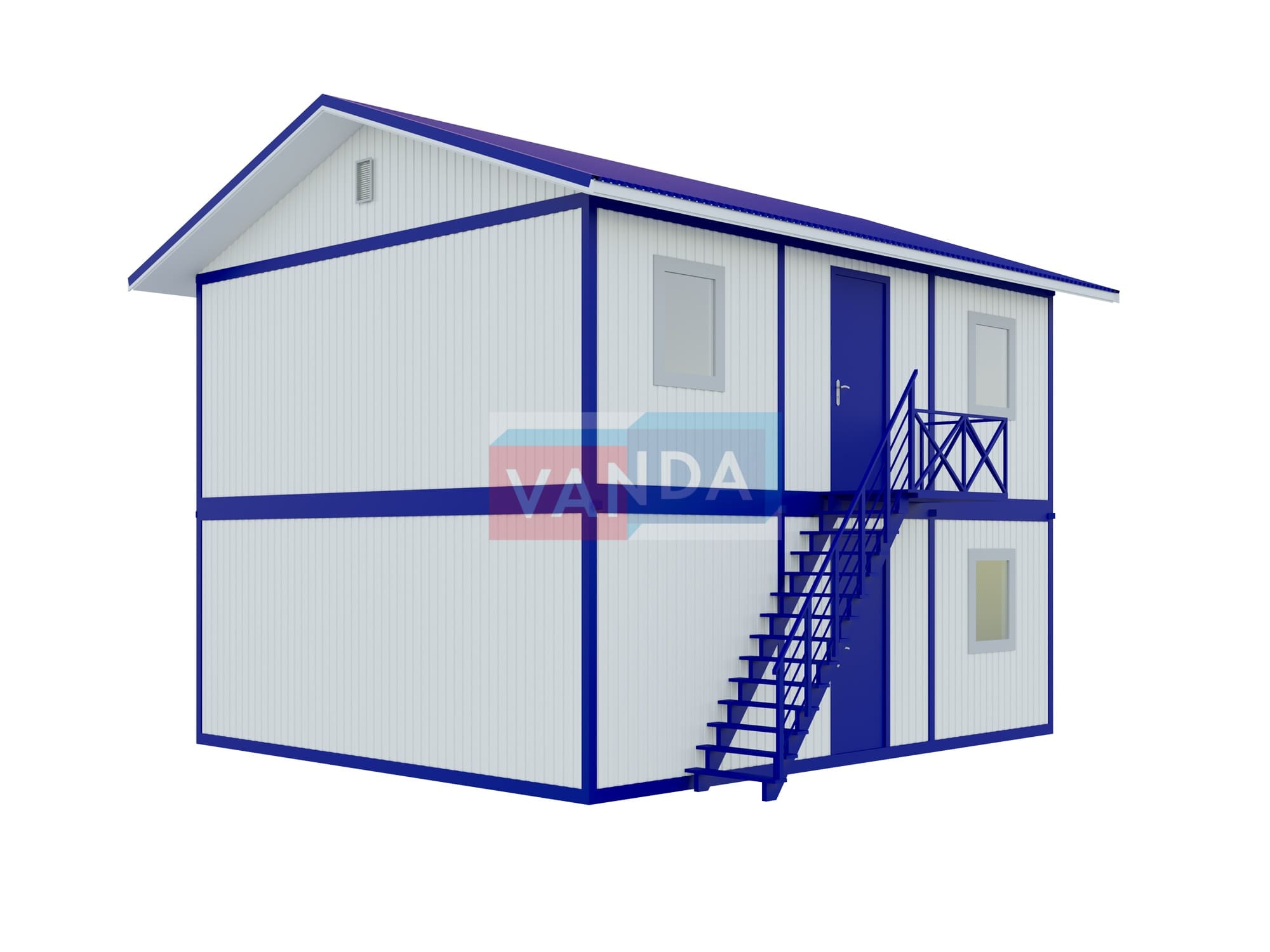 Проект офисного здания 6.0x7,2 Панели МДФ